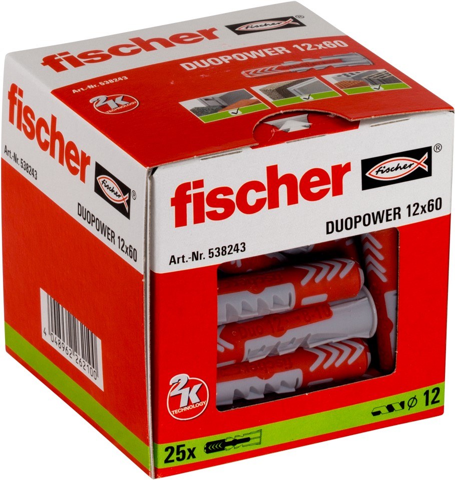  Fischer plug duopower 12x60mm 25 st 