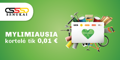 Pasiūlymas galioja rugpjūčio 5 – 31 d., pateikus nuolaidos brūkšninį kodą SENUKŲ informacijos centre
