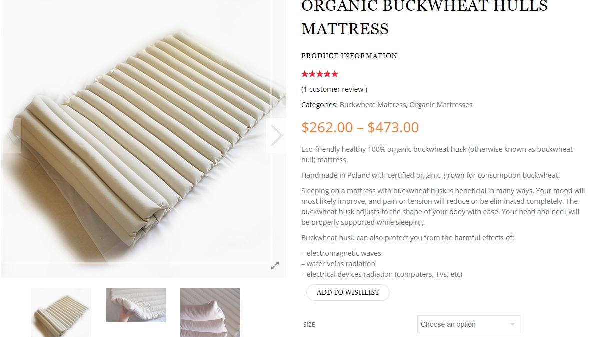eco friendly mattress size
