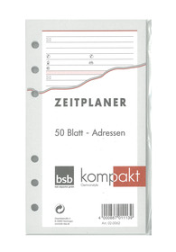Adresseinlagen für Timer ca. A6 50 Blatt