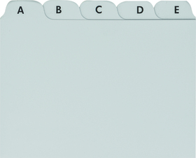 Karteiregister A7 Folie grau