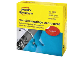 Lochverstärkungsringe transparent Ringgröße: Ø 13 mm