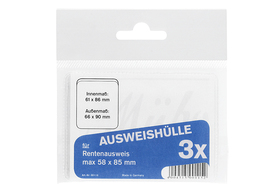 Ausweishülle 66x90mm 3er Pack