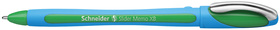 Kugelschreiber Slider Memo XB, Kappenmodell, grün, Schaftfarbe:...