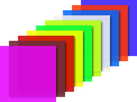 Faltblätter trans. 15x15 sort.