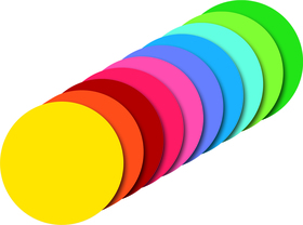 Faltblätter rd 15cm 100St.sort