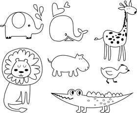 Stempelset Tiere 7er