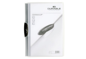 Klemm-Mappe SWINGCLIP®, PP, 30 Blatt, schwarze Klemme, Mappe tr...