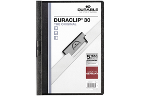 Klemm-Mappe DURACLIP® Original 30, Hartfolie, bis 30 Blatt, transparen