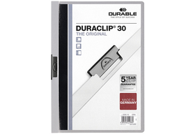 Klemm-Mappe DURACLIP® Original 30, Hartfolie, bis 30 Blatt, transparen