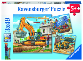 Puzzle 3 x 49 Teile  Große Baufahrzeuge  von Ravensburger
