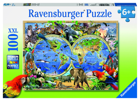 Puzzle 100 XXL-Teile  Tierisch um die Welt  von Ravensburger