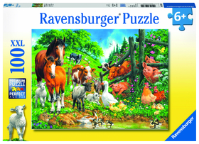 Puzzle 100 XXL-Teile  Versammlung der Tiere  von Ravensburger