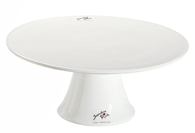 Tortenplatte auf Fuß Porzellan 12,5cm Ø30cm weiß