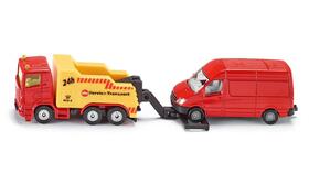 Modellauto SIKU  Abschleppwagen mit PKW  aus Metall