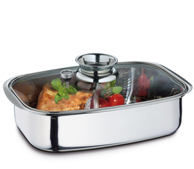 Aromabräter/Dampfgarer Edelstahl, 36 cm