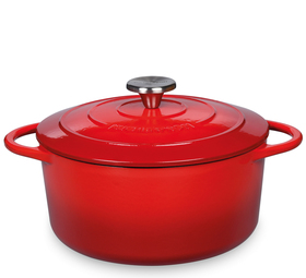 Bratentopf rund, 24 cm classic red