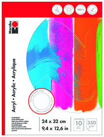 Marabu Malblock Acryl, 24 x 32 cm, 360 g/m², 10 Blätter