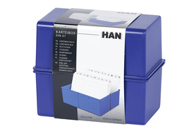 Karteibox DIN A7 quer blau