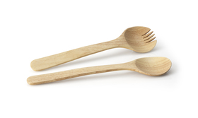 Salatbesteck, Gummibaum 31cm