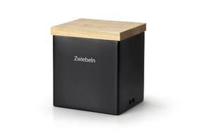 Vorratsdose Keramik, schwarz 18x15,5x20,5cm