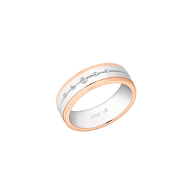 Amor Ring Edelstahl Unisex mit Zirkonia synth.