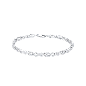 Amor Armband 925 Sterling Silber Damen mit Zirkonia synth.