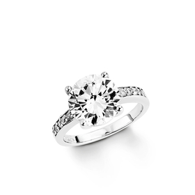 Amor Ring 925 Sterling Silber Damen mit Zirkonia synth.