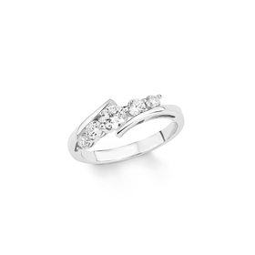 Amor Ring 925 Sterling Silber Damen mit Zirkonia synth.
