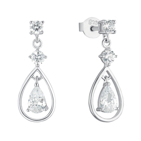 Amor Ohrhänger 925 Sterling Silber Damen mit Zirkonia synth.