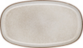 Platte, oval, sand