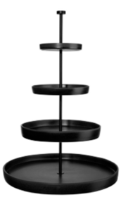Etagere, 4-stufig, black iron