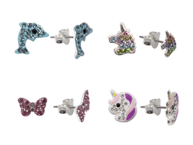 Ohrstecker Silber m.Strass best girls(36)