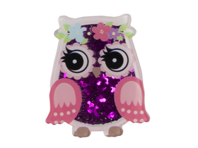 Sammelmotiv Eule m.Blumenkranz (4)