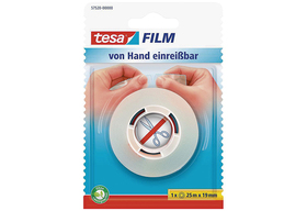 tesafilm® von Hand einreißbar, 25m : 19mm, Blister