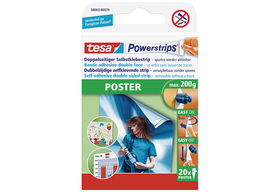 Powerstrips® Poster weiß, Ausführung: 20 x 40 mm, Tragkraf...