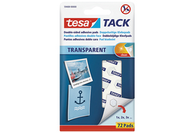 tesa® TACK sind doppelseitige, transparente Klebepads zum saube...