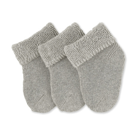Erstlingssoeckchen 3er-Pack - 542/silber melange