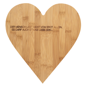 Herzschneidebrett mittel Der Mensch...29x26x1,5cm