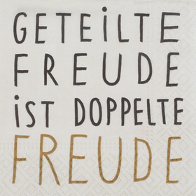 Cocktailserviette 25x25cm, Geteilte Freude