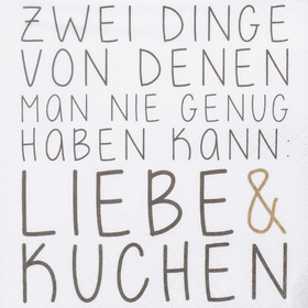 Cocktailserviette 25x25cm, Zwei Dinge von denen