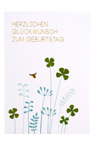 Glücksklee Karte Herzlichen Glückwuns