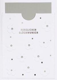 Karte Blütenprägung Herzlichen Glückwunsch