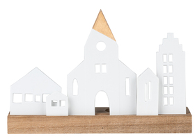 Lichtobjekt Städtchen 25x7x17cm