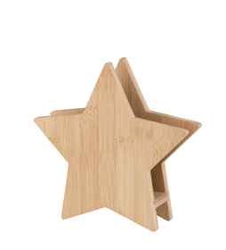 Bambus Serviettenhalter Stern 18,5x5x18cm
