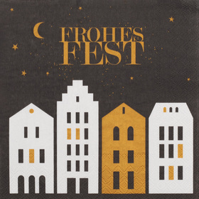 Serviette 33x33cm, Frohes Fest