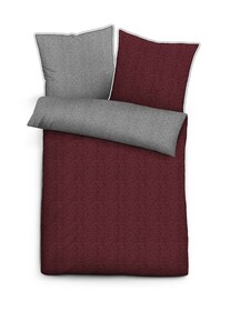 biberna Melange-Flanell Bettw?sche - 546/BURGUND