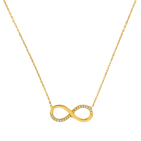 Amor Kette mit Anhänger Damen mit Zirkonia synth. Infinity