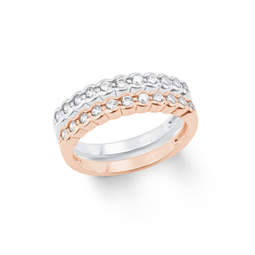 Amor Ring 925 Sterling Silber Damen mit Zirkonia synth.