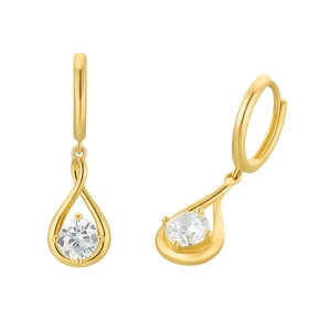 Amor Creolen 925 Sterling Silber Damen mit Zirkonia synth.